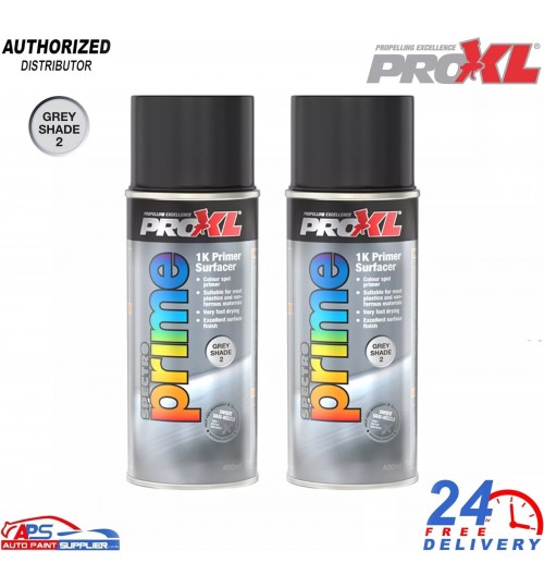 PROXL Spectro Prime 400ml Aerosol – Grey Shade 2 Etch Primer (Pack of 2)